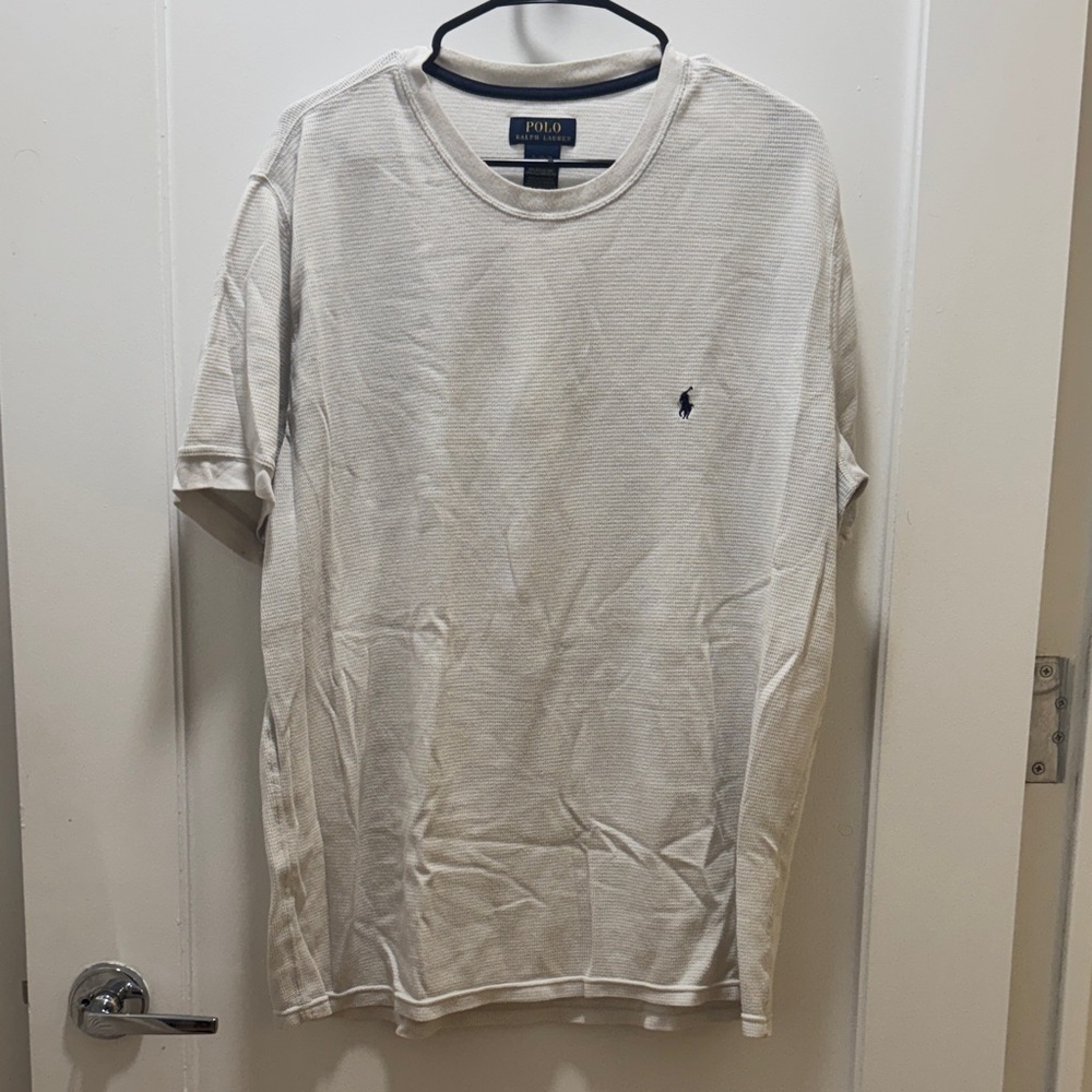 Polo by Ralph Lauren Men's Off-White Short Sleeve Tee